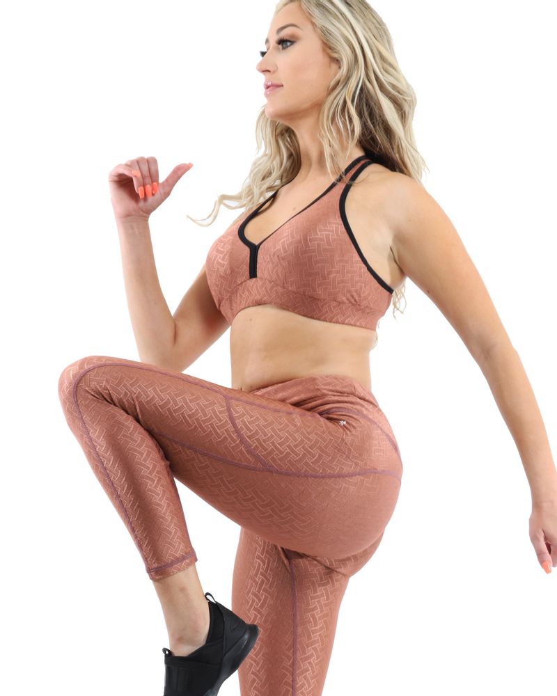 Roma Activewear Set - Leggings & Sports Bra - Copper [MADE IN ITALY]